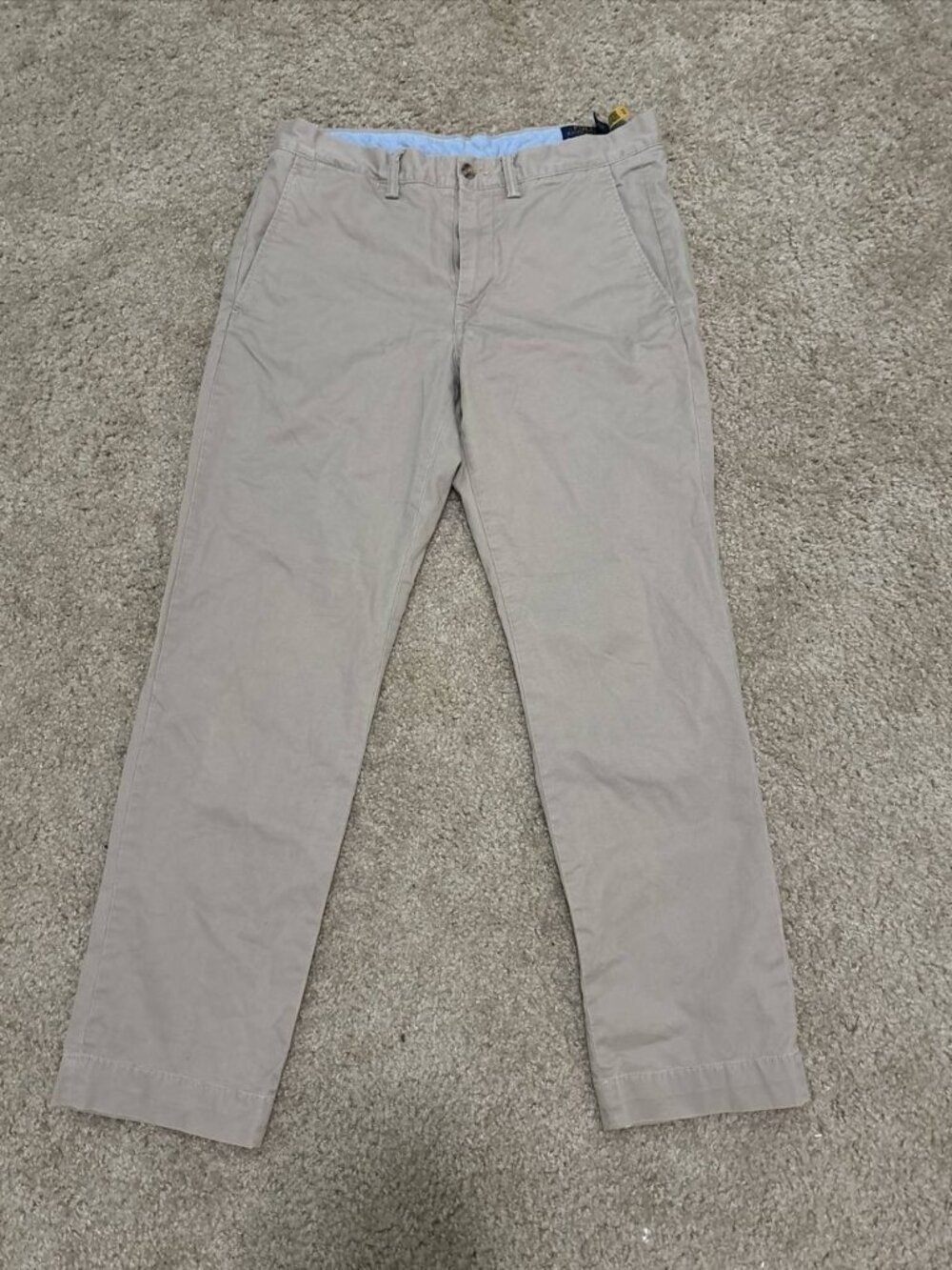Polo Ralph Lauren Stretch Straight Fit Men's 32/30 Light Khaki Used Chino Pants